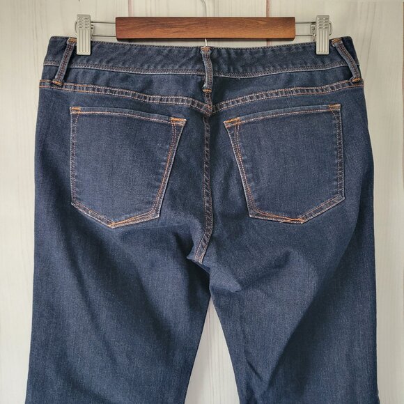 Banana Republic Denim Petite Women’s Jeans Sz 28P, Boot Cut, Dark Wash, Like New - Picture 4 of 12